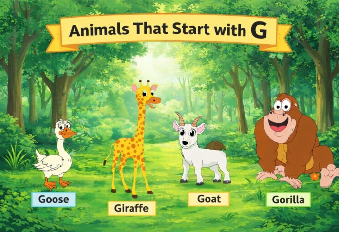 Animal Names That Start With G - List with Pictures