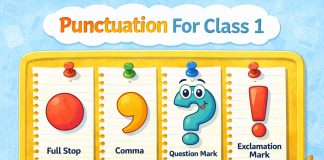 Punctuation For Class 1 - Types, Rules, And Worksheet