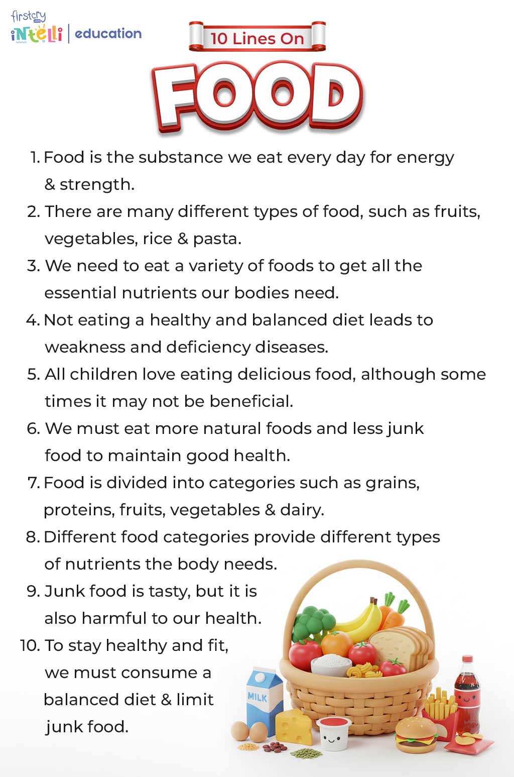 10 Lines On Food 10 Lines On Food