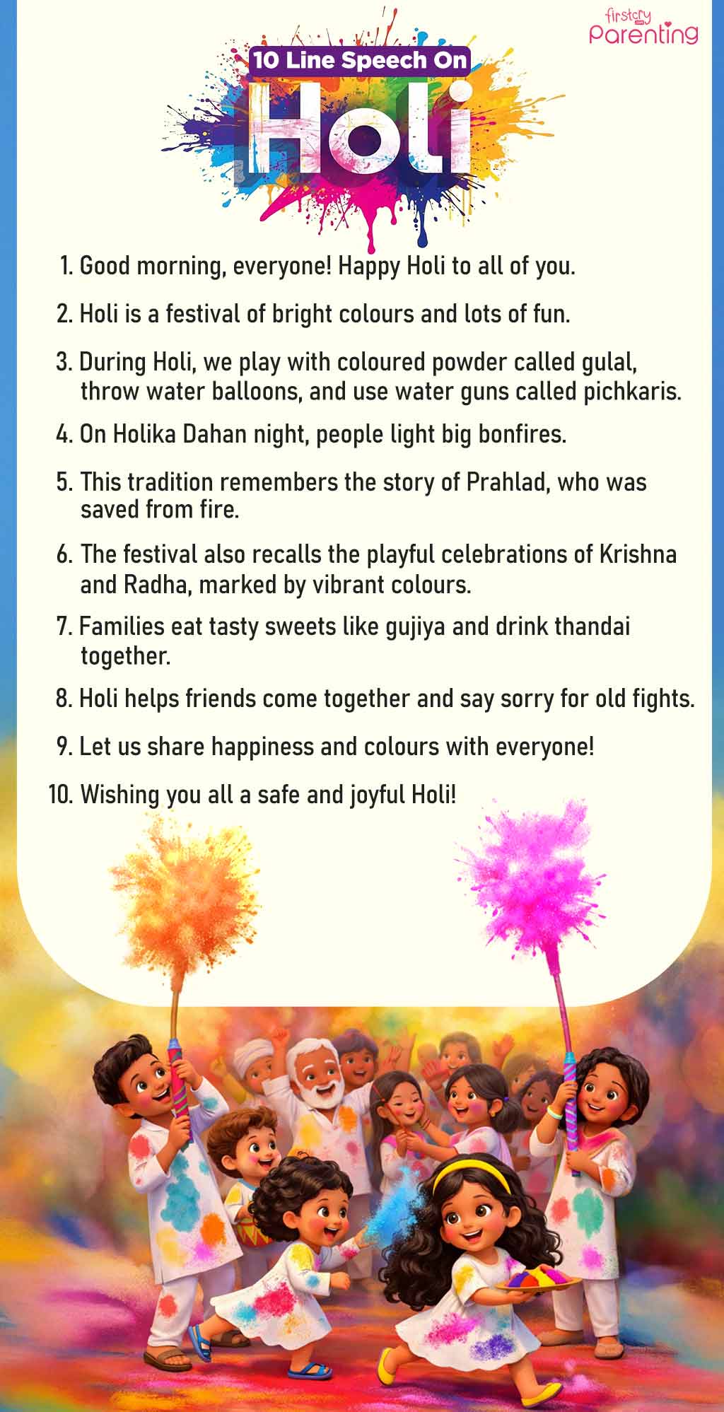10 Line Speech On Holi 10 Line Speech On Holi