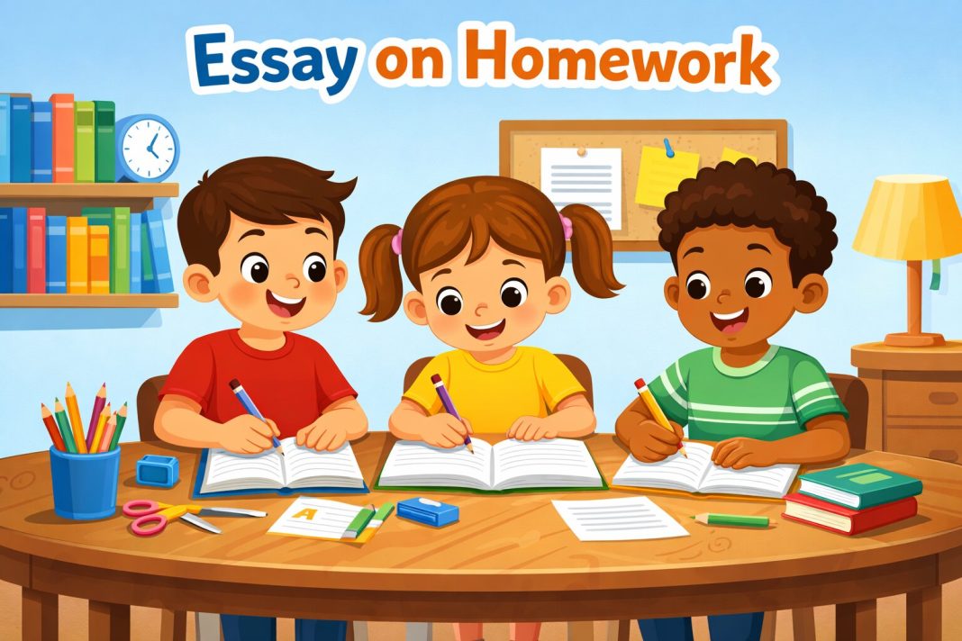 Essay on Homework - 10 lines, Short and Long Essay