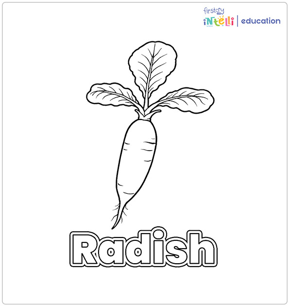 Radish Coloring Page