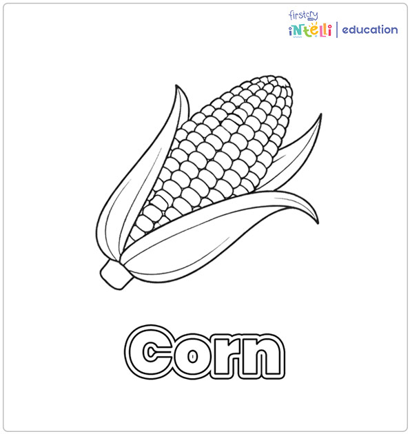 Corn Coloring Page