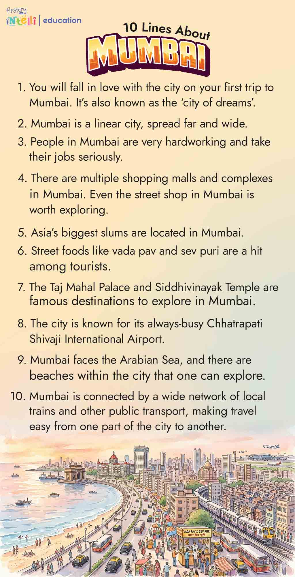 10 Lines About Mumbai 10 Lines About Mumbai