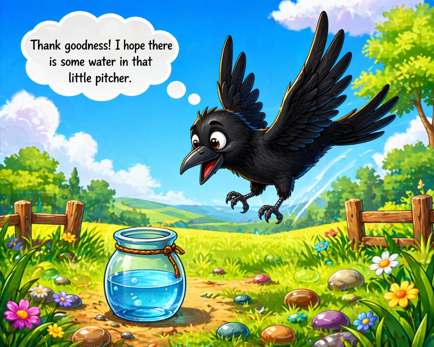 Crow Found Pebbles
