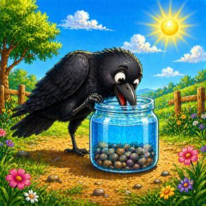 The Crow Drinking Water