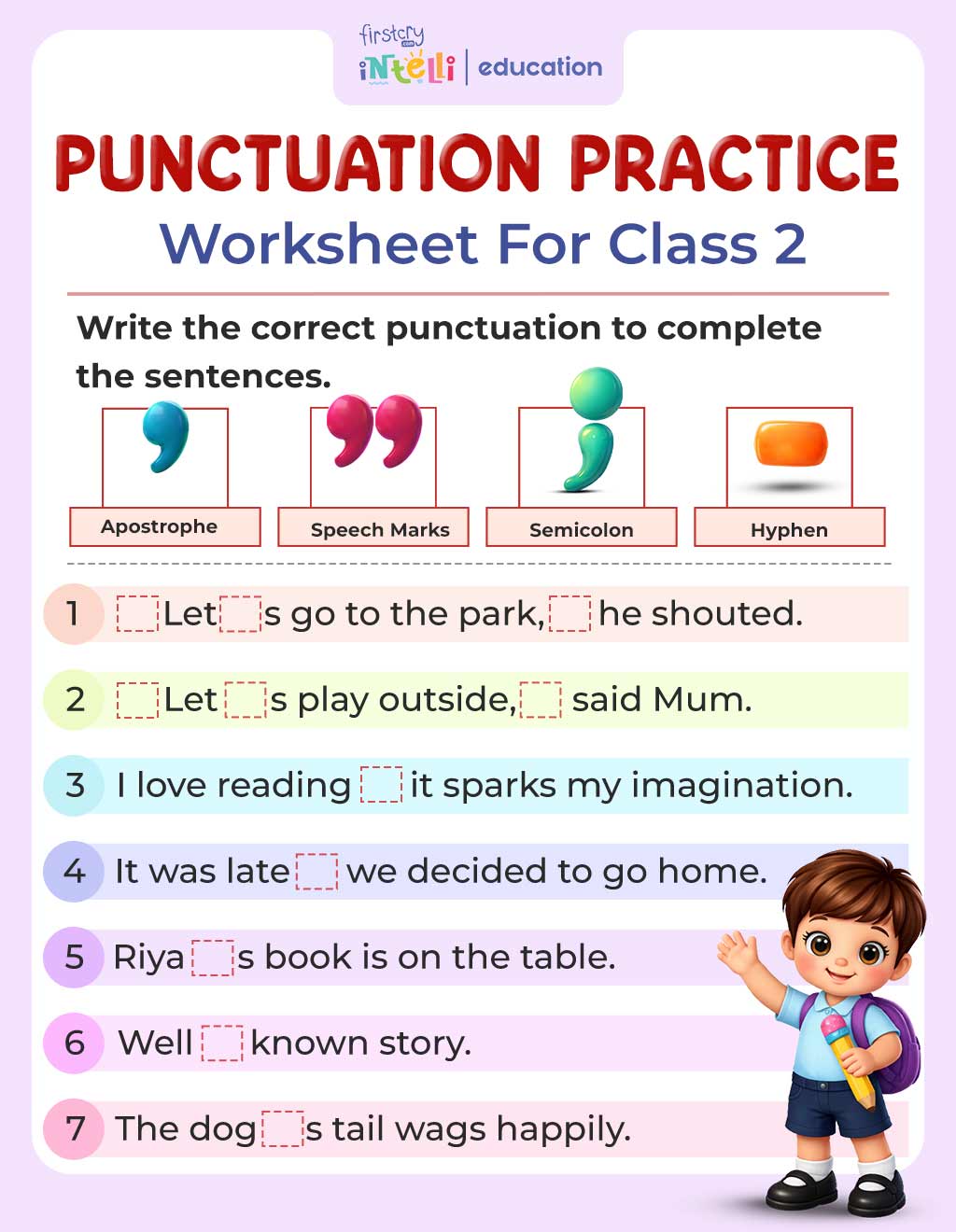 Punctuation Practice Worksheet For Class 2 Punctuation Practice Worksheet For Class 2