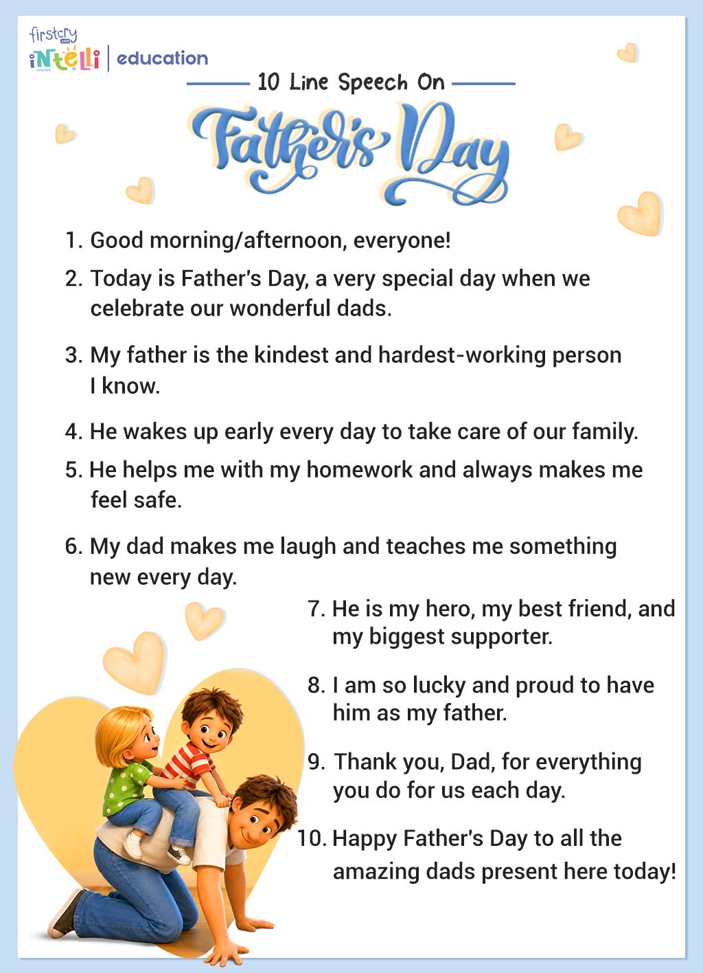 10 Line Speech on Fathers Day
