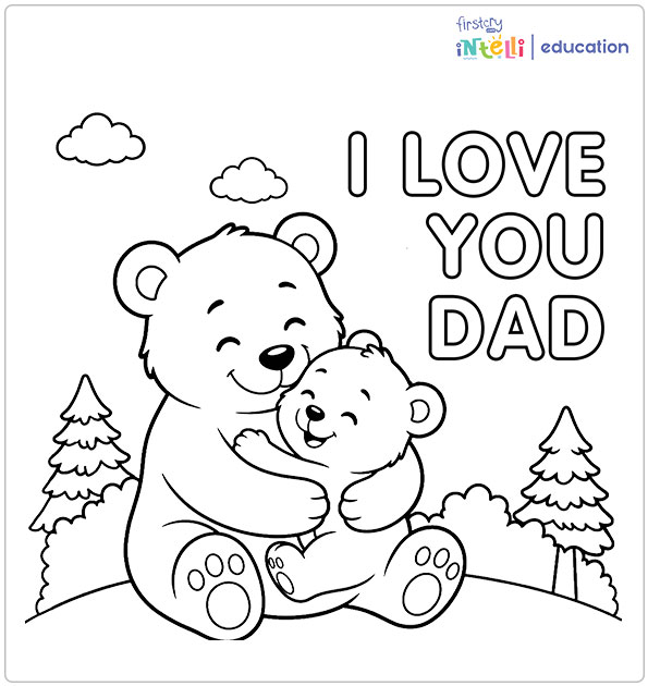 I Love You Dad Coloring Page I Love You Dad Coloring Page