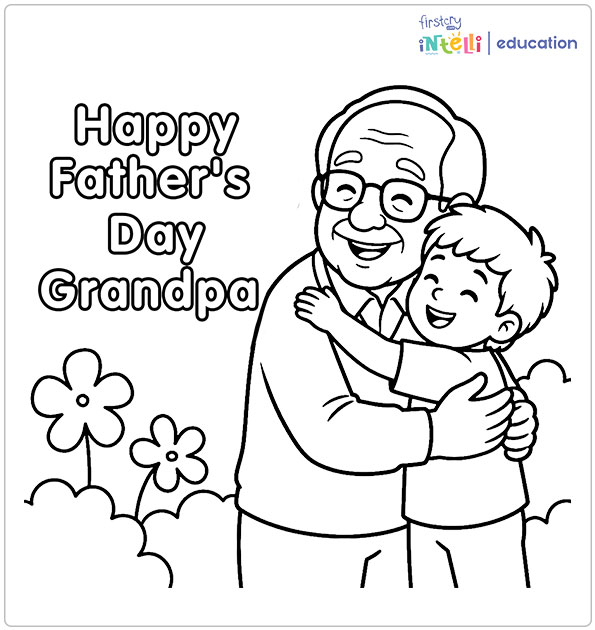 Happy Fathers Day Grandpa Coloring Page Happy Fathers Day Grandpa Coloring Page