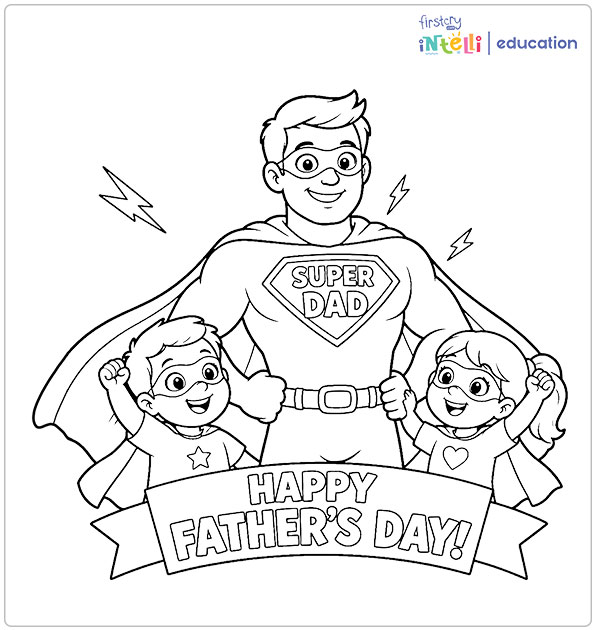 Superhero Fathers Day Coloring Page Superhero Fathers Day Coloring Page