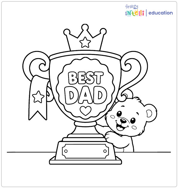 Best Dad Trophy Coloring Page Best Dad Trophy Coloring Page
