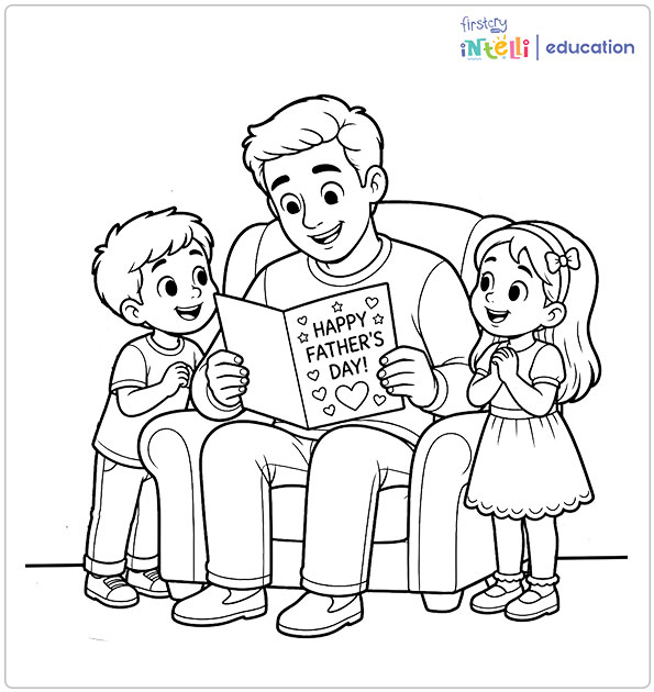 Fathers Day Card Coloring Pages Fathers Day Card Coloring Pages