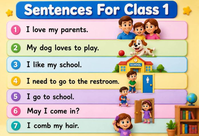 Sentences for Class 1