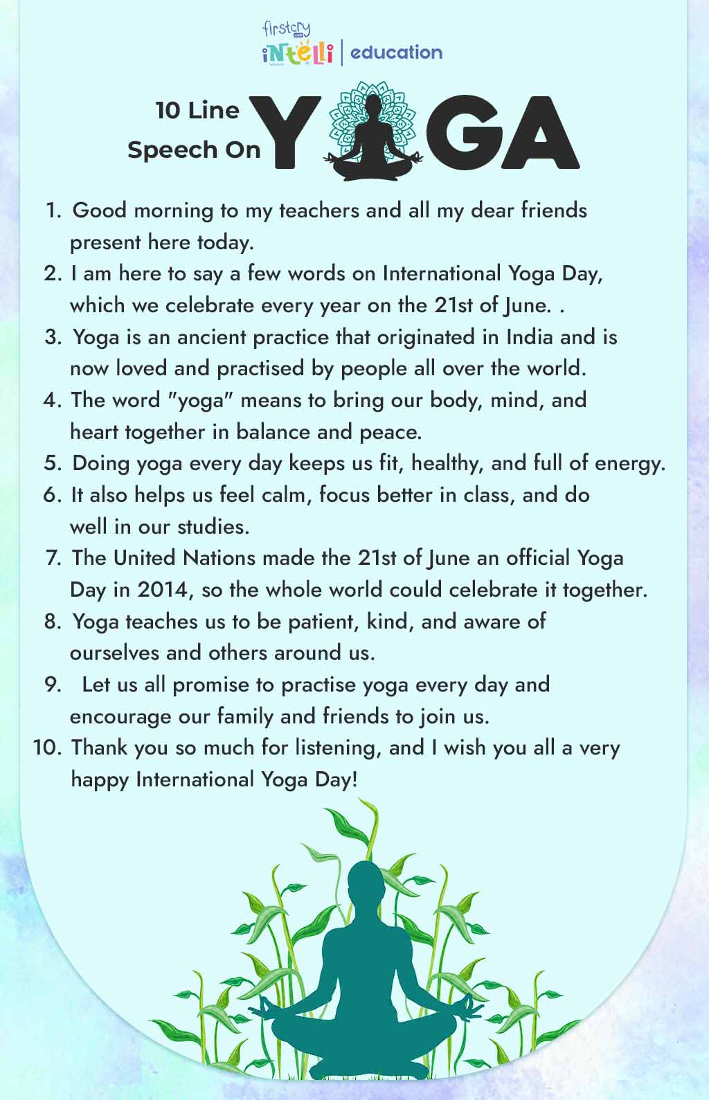 10 Lines Speech on Yoga Day 10 Lines Speech on Yoga Day