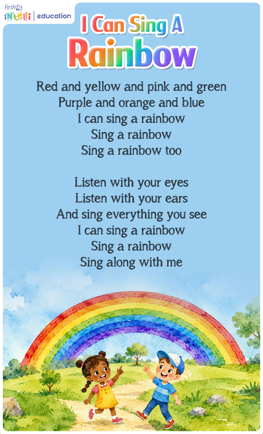 I Can Sing A Rainbow Rhyme I Can Sing A Rainbow Rhyme