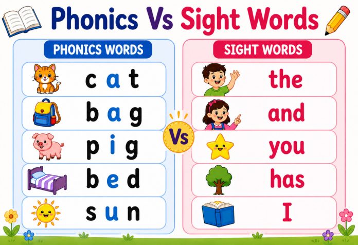 Phonics Vs. Sight Words