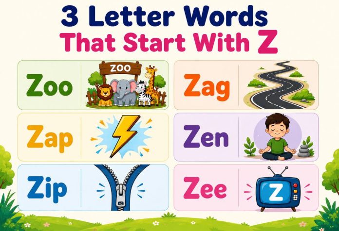 3 Letter Words That Start With Z