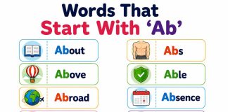 Words That Start with Ab