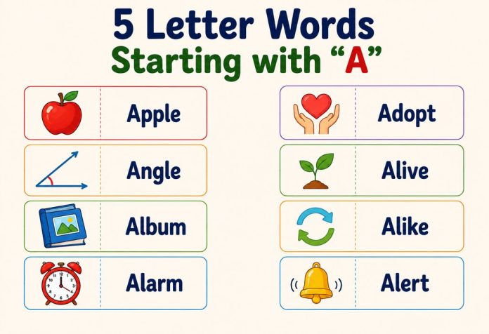 5 Letter Words Starting With A