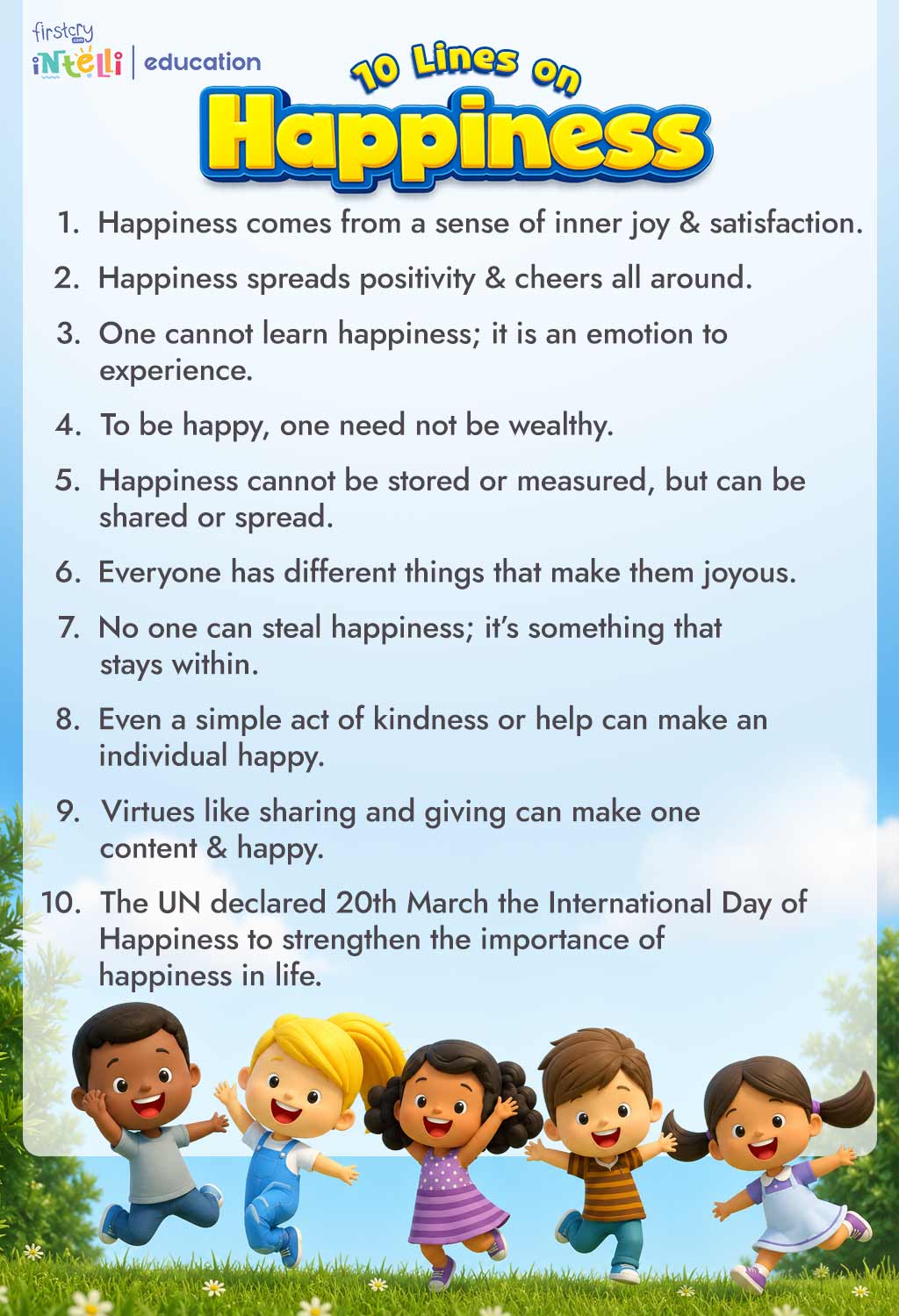 10 Lines on Happiness
