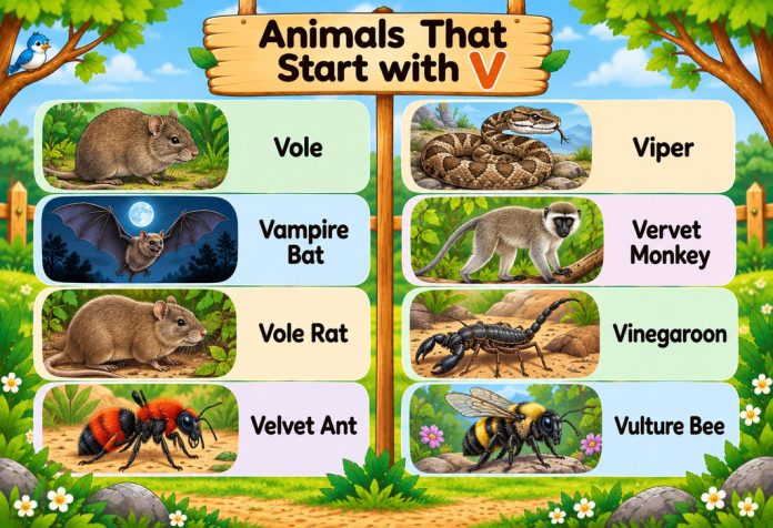 Animals That Start with V