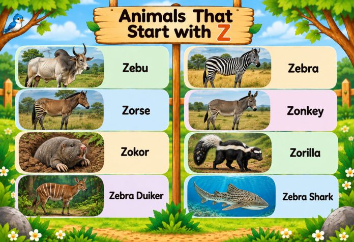 Animals That Start with Z