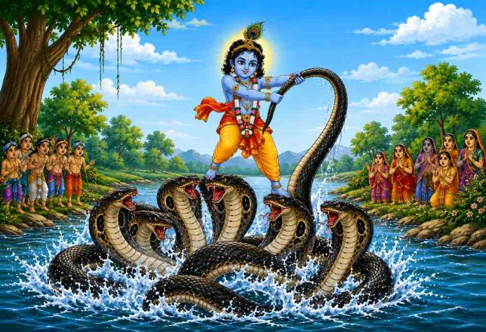 Story Of Krishna And Kaliya Snake For Kids