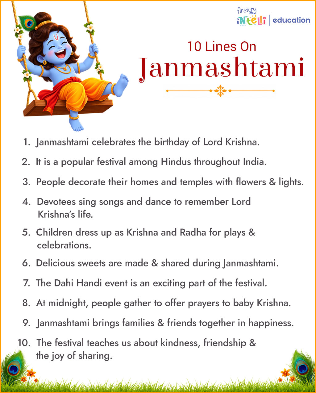 10 Lines On Janmasthami 10 Lines On Janmasthami
