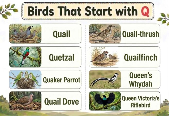 Birds That Start with Q