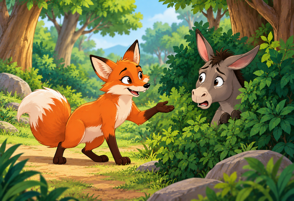 Fox and donkey Fox and donkey