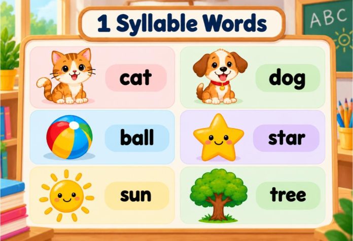 1 Syllable Words