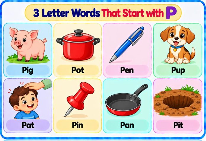3 Letter Words That Start with P