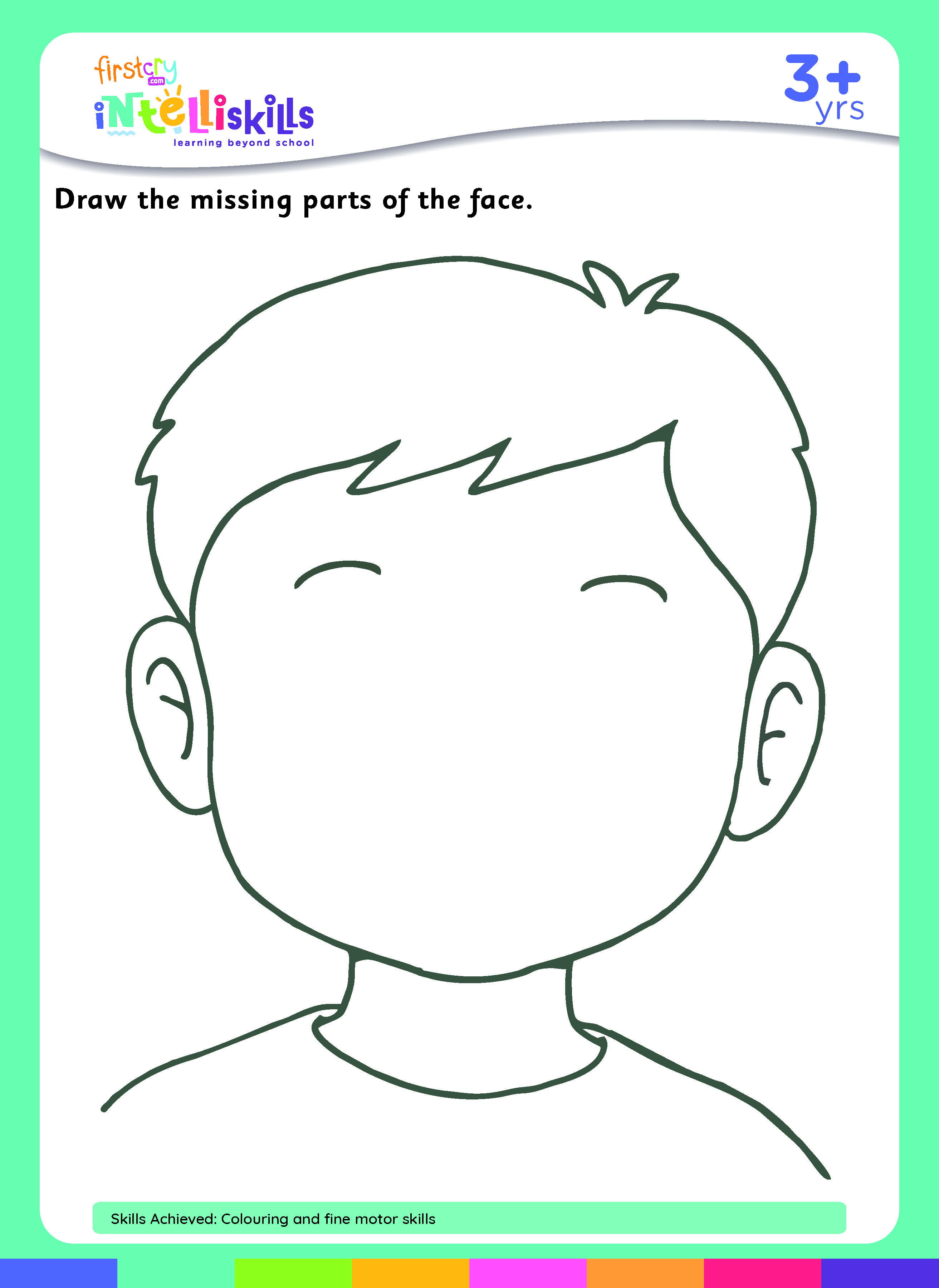 Draw the missing parts of the face. Free & Printables Worksheet at FirstCry  Intelli