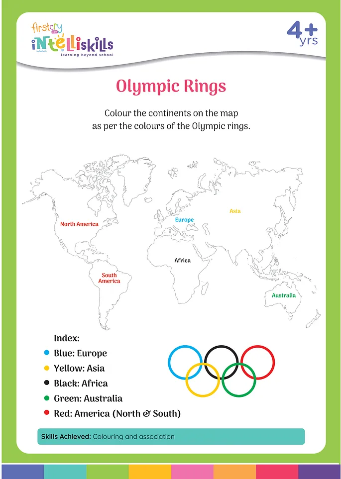 Olympic Rings Math Preschool FirstCry Intelli Worksheets.